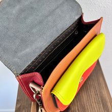 Load image into Gallery viewer, Salvaged Leather Crossbody Bag - rust