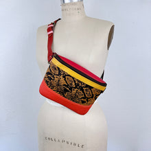 Load image into Gallery viewer, Salvaged Leather Belt Bag - orange
