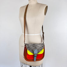 Load image into Gallery viewer, Salvaged Leather Crossbody Bag - rust