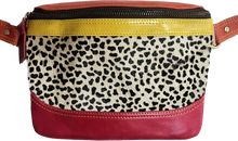Load image into Gallery viewer, Salvaged Leather Belt Bag - cherry