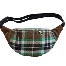 Load image into Gallery viewer, Vintage Plaid Crescent Fanny Pack