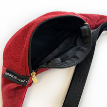 Load image into Gallery viewer, Vintage Upholstery Crescent Fanny Pack - red