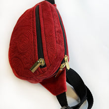 Load image into Gallery viewer, Vintage Upholstery Oval Fanny Pack - red