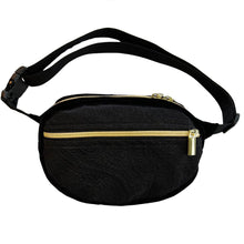 Load image into Gallery viewer, Vintage Upholstery Oval Fanny Pack - black