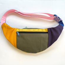 Load image into Gallery viewer, Retro Colorblock Fanny Pack - Yellow/Pink
