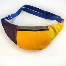 Load image into Gallery viewer, Retro Colorblock Fanny Pack - Purple/Red