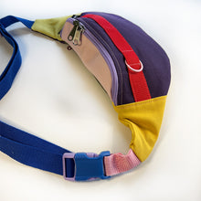 Load image into Gallery viewer, Retro Colorblock Fanny Pack - Purple/Red