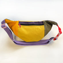 Load image into Gallery viewer, Retro Colorblock Fanny Pack - Lime/Pink