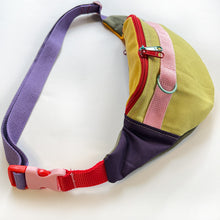 Load image into Gallery viewer, Retro Colorblock Fanny Pack - Lime/Pink