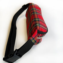 Load image into Gallery viewer, Red Plaid Rectangle Fanny Pack