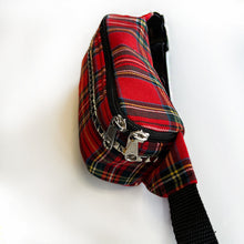 Load image into Gallery viewer, Red Plaid Rectangle Fanny Pack