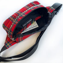Load image into Gallery viewer, Red Plaid Rectangle Fanny Pack