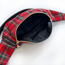 Load image into Gallery viewer, Red Plaid Crescent Fanny Pack