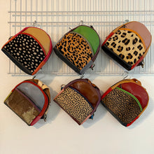 Load image into Gallery viewer, Salvaged Leather Mini Backpack - Pink/Multi