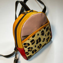 Load image into Gallery viewer, Salvaged Leather Mini Backpack - Pink/Multi
