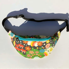 Load image into Gallery viewer, Cosmic Mushroom Crescent Fanny Pack