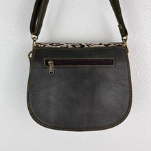 Load image into Gallery viewer, Salvaged Leather Crossbody Bag - baby blue