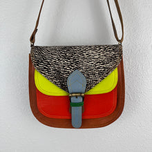 Load image into Gallery viewer, Salvaged Leather Crossbody Bag - rust