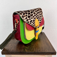 Load image into Gallery viewer, Salvaged Leather Crossbody Bag - green