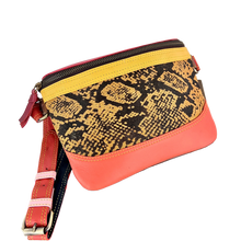 Load image into Gallery viewer, Salvaged Leather Belt Bag - orange