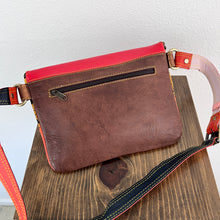 Load image into Gallery viewer, Salvaged Leather Belt Bag - orange