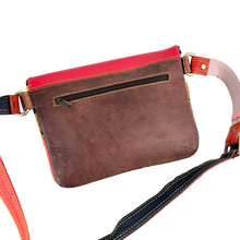 Load image into Gallery viewer, Salvaged Leather Belt Bag - orange