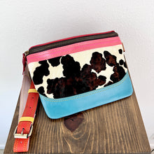 Load image into Gallery viewer, Salvaged Leather Belt Bag - turquoise