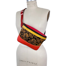 Load image into Gallery viewer, Salvaged Leather Belt Bag - orange