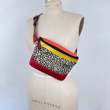 Load image into Gallery viewer, Salvaged Leather Belt Bag - cherry