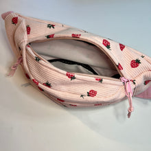 Load image into Gallery viewer, Corduroy Fanny Pack - Pink Strawberry Print