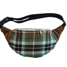 Load image into Gallery viewer, Vintage Plaid Crescent Fanny Pack
