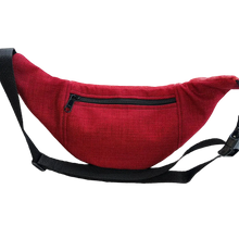 Load image into Gallery viewer, Vintage Upholstery Crescent Fanny Pack - red