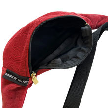 Load image into Gallery viewer, Vintage Upholstery Crescent Fanny Pack - red