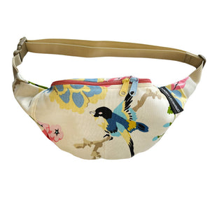 Bluebird Floral Crescent Fanny Pack