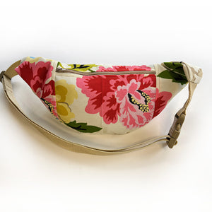 Bluebird Floral Crescent Fanny Pack