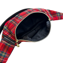 Load image into Gallery viewer, Red Plaid Crescent Fanny Pack