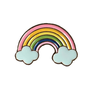 Rainbow with Clouds Pin