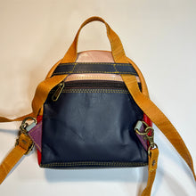 Load image into Gallery viewer, Salvaged Leather Mini Backpack - Red/Multi