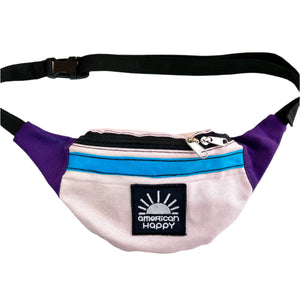 Retro Colorblock Fanny Pack - Pink/Purple