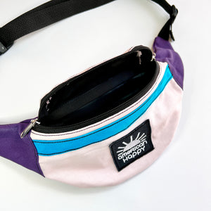 Retro Colorblock Fanny Pack - Pink/Purple