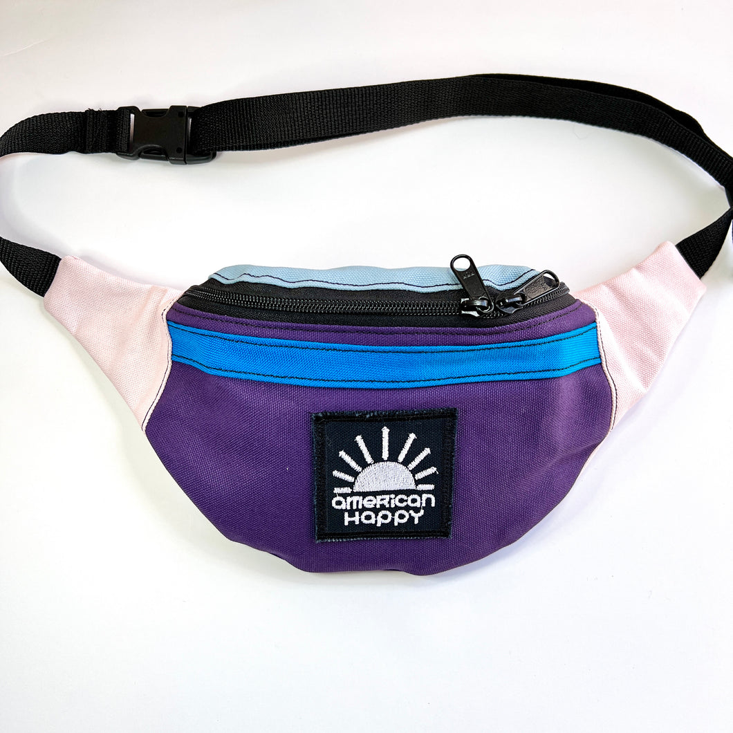 Retro Colorblock Fanny Pack - Purple/Pink
