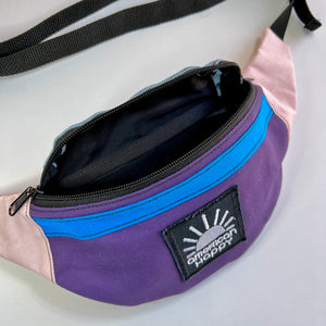 Retro Colorblock Fanny Pack - Purple/Pink
