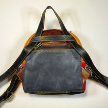 Load image into Gallery viewer, Salvaged Leather Mini Backpack - Pink/Multi