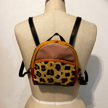 Load image into Gallery viewer, Salvaged Leather Mini Backpack - Pink/Multi