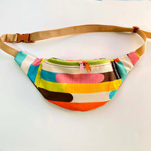 Load image into Gallery viewer, Big Colorful Stripes! Crescent Fanny Pack